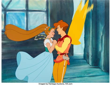 Thumbelina Prince Cornelius and Thumbelina Production Cel Setup | Lot ...