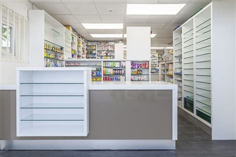 Pharmacy Shelving |Bespoke pharmacy shelves | Contrast Interiors in 2021 | Pharmacy design ...