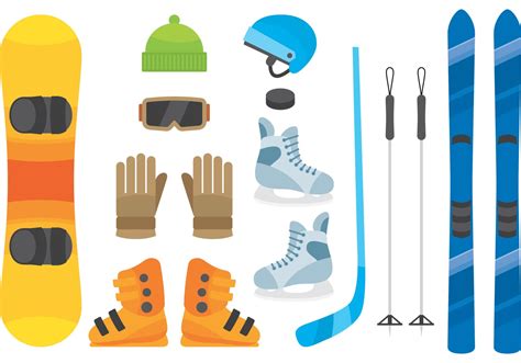 Winter Sports Equipment 84684 Vector Art at Vecteezy