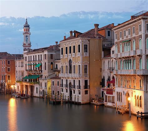 Elevated View Of The Grand Canal At Dusk by Shaun Egan