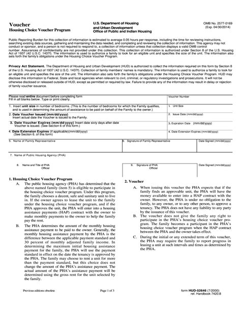 2000 Form HUD-52646 Fill Online, Printable, Fillable, Blank - pdfFiller