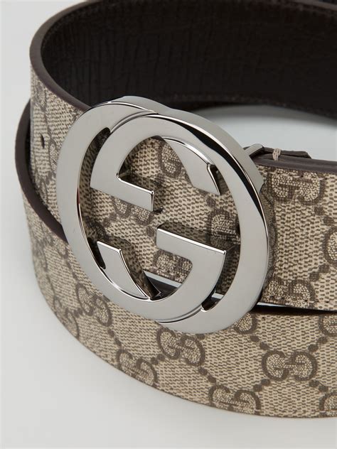 Lyst - Gucci Monogram Belt in Natural for Men