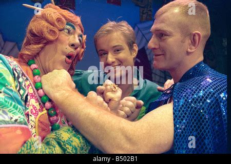 The cast from the pantomime Aladdin at the Sunderland Empire Boxer ...