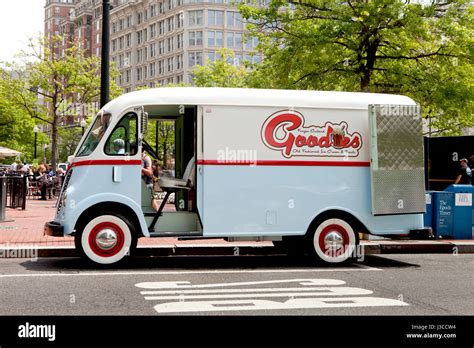 Goodies Frozen Custard, Old Fashion Ice Cream truck - USA Stock Photo - Alamy