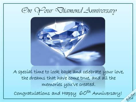 Diamond Anniversary Wishes. Free Milestones eCards, Greeting Cards | 123 Greetings