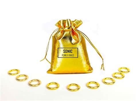 Sonic Gold 9 Mini Metal Power Rings Game Figure Display - Etsy