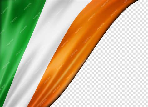 Premium PSD | Irish flag isolated on white banner