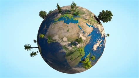 Animated 3d Earth Globe Low Poly Infographics Template - Riset