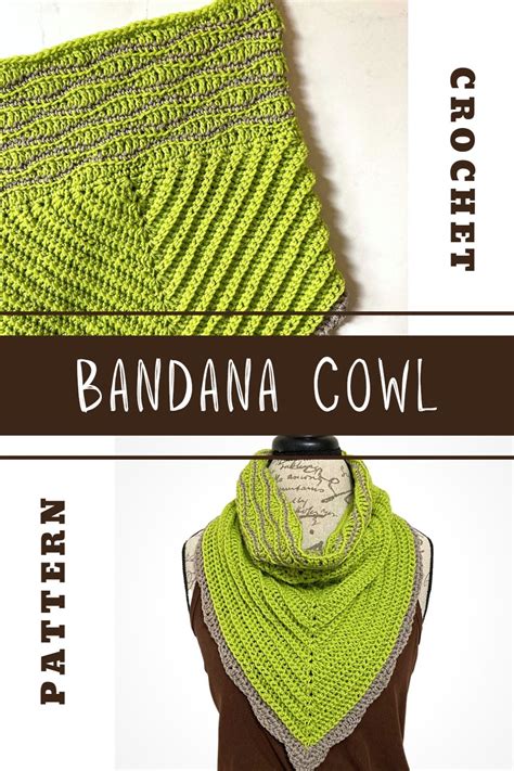 Free Triangle Crochet Bandana Cowl Pattern - Simply Hooked by Janet