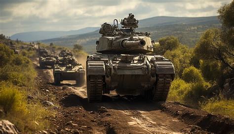 Premium Photo | Israeli army with huge amount of tanks