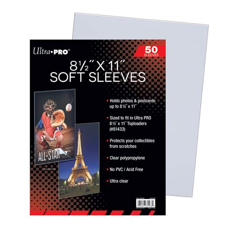 ULTRA PRO - SLEEVES 8 1/2" X 11" (PACK OF 50)