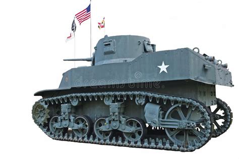 Vintage WWII US Army Tank Isolated Stock Photo - Image: 949908