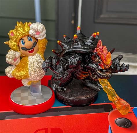 Giga cat Mario and Fury Bowser custom amiibo : r/Amiibomb