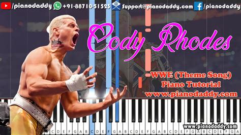 Cody Rhodes Theme Song Piano Tutorial – Kingdom Piano Cover, WWE Theme Songs On Piano - Beats ...