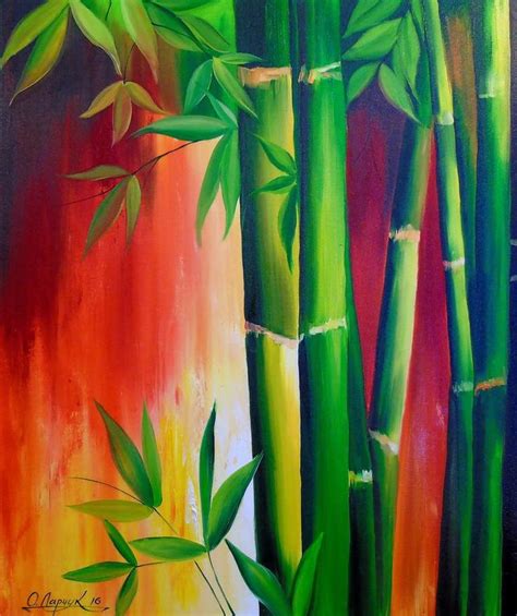 Bamboo Painting | Painting, Bamboo art, Amazing art painting