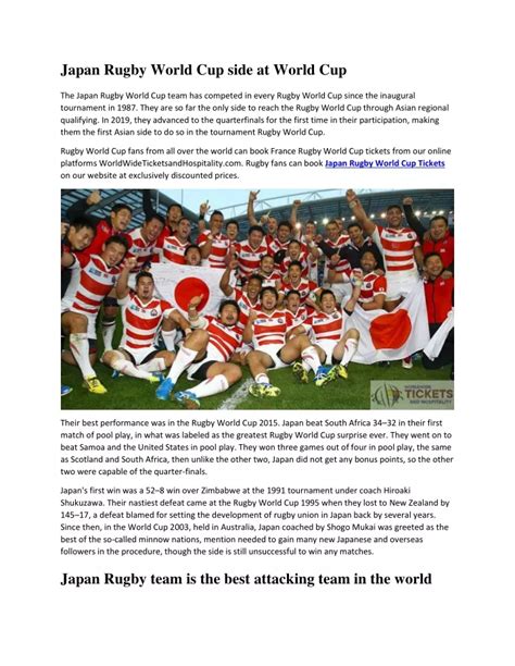 PPT - Japan Rugby World Cup side at World Cup PowerPoint Presentation, free download - ID:11837446