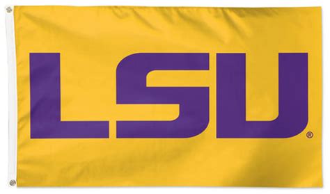 LSU Tigers Purple-On-Gold Official NCAA Deluxe-Edition 3'x5' Flag - Wi ...