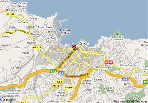 Gijon Map and Gijon Satellite Image