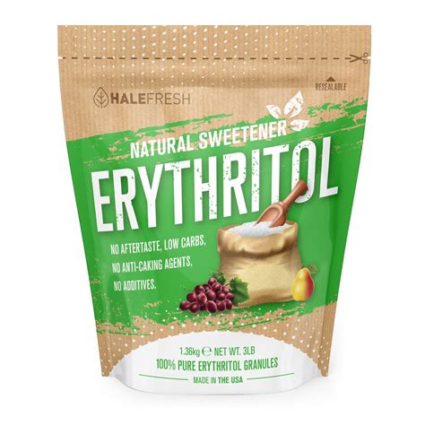 Erythritol Sweetener Natural Sugar Substitute 3lb - Granulated Low ...