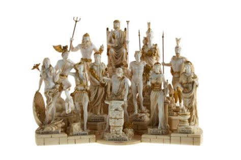 Set 12 Olympian Gods, of Mount Olympus Sculpture Figure, Made From ...