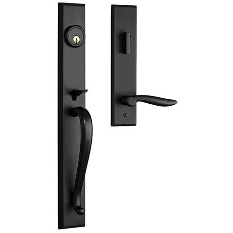 Carmel Solid Brass Door Handle | Dahli Lever | Antique Black