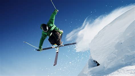 Photos Men sports Jump Snow Skiing 1920x1080