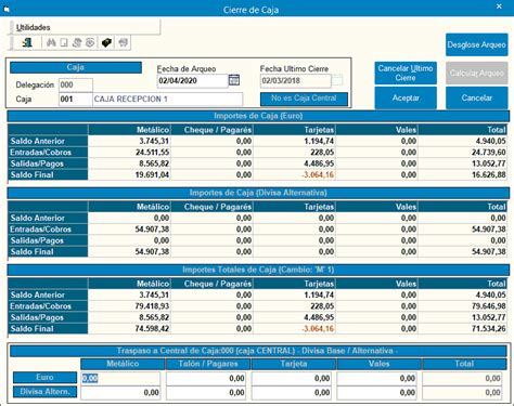 Cierre de Caja