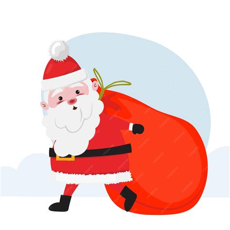 Premium Vector | Cute cartoon illustration of a santa claus wearing a ...