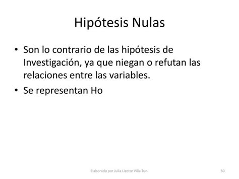 Las Hipotesis