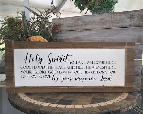 Holy Spirit You Are Welcome Here sign Scripture signs Bible | Etsy