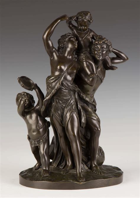 Claude Michel Clodion (French, 1738-1814) "The Family of Faun" Bronze ...