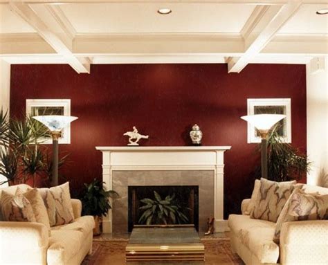 21 Inviting Living Room Color Design Ideas | Accent walls in living room, Maroon living room ...