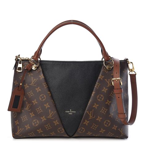 LOUIS VUITTON Monogram V Tote MM Black 467133