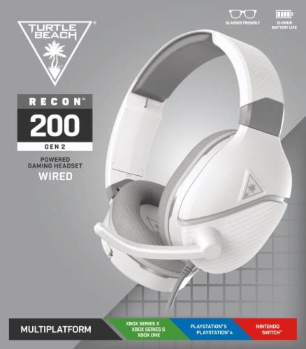 Turtle Beach Recon 200 Gen 2 Wired Powered Gaming Headset - White, 1 ct ...