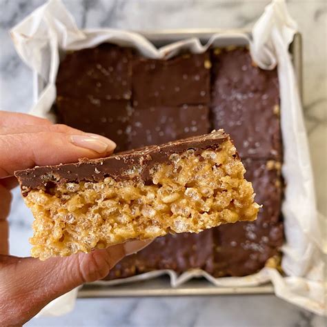 No Bake Crispy Peanut Butter Chocolate Bars | Recipe | Baking, Peanut butter chocolate bars ...