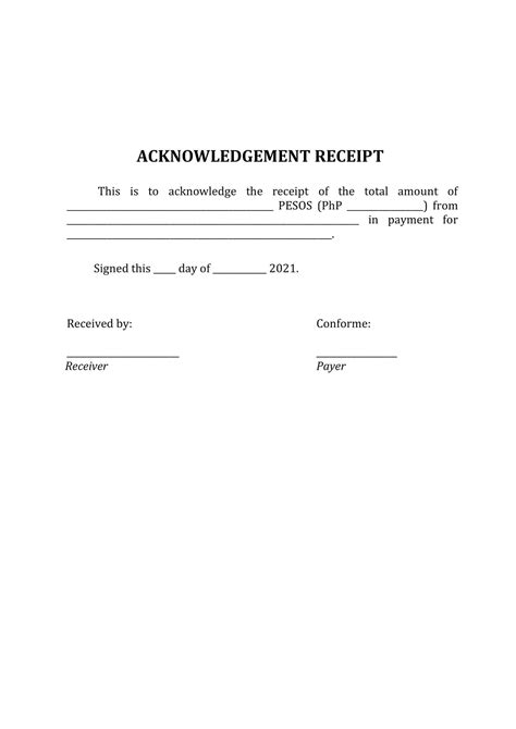 Acknowledgement Of Receipt Template - prntbl.concejomunicipaldechinu.gov.co