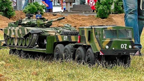 HUGE RC SCALE 1:8 MILITARY VEHICLES IN MOTION OUTDOOR RC MODEL ARMY - YouTube