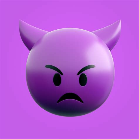 3D model Emoji Angry Devil VR / AR / low-poly | CGTrader