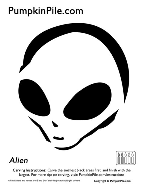 Printable Alien Pumpkin Stencil - Free Printable Templates