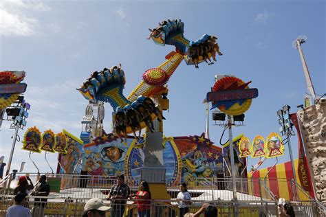 an amusement park with rides and carnival rides