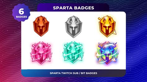 Spartan Twitch Badges - Gaming Visuals