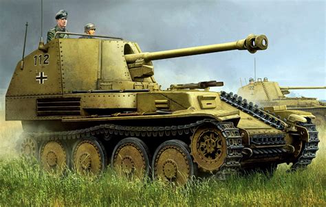 Wallpaper tank fighter, self-propelled artillery, during the Second world war, The third Reich ...