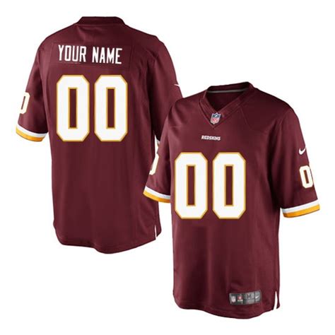 Nike Washington Redskins Men's Customized Limited Burgundy Red Home Jersey