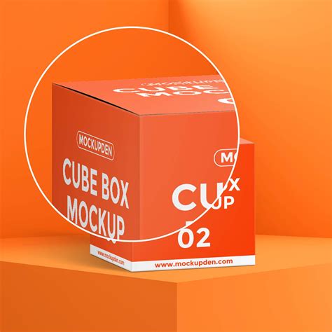 Free Cube Box Mockup PSD Template - Mockup Den