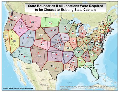 State boundaries if every place is required to be closest to existing ...