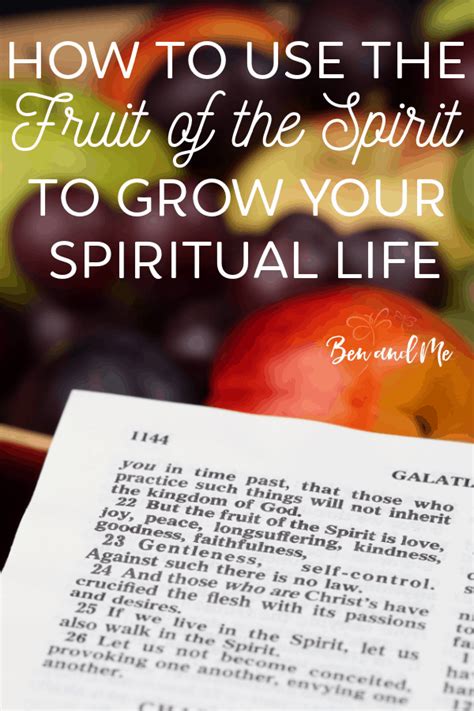 How to Use the Fruit of the Spirit to Grow Your Spiritual Life - Ben and Me