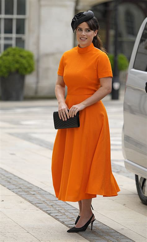 Platinum Jubilee 2022 Thanksgiving: Princess Eugenie in Orange Dress – Footwear News