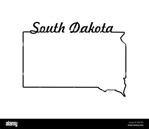 South Dakota state map. US state map. South Dakota outline symbol ...