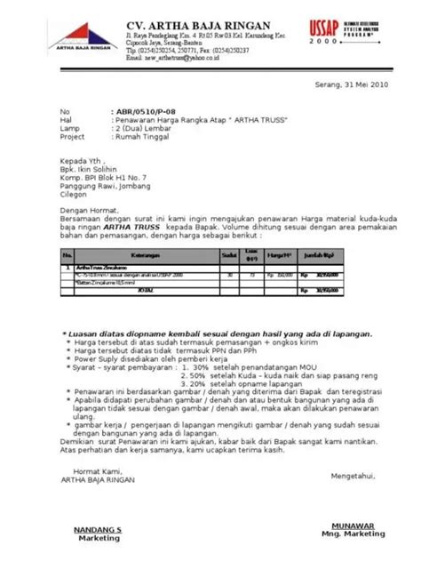 Inilah 11+ Contoh Kop Surat Toko Bangunan Terbaik - Koleksi Contoh Surat by Aala