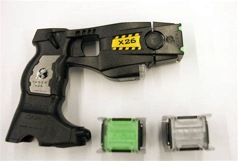 TASER X26, the newer type with the cartridges. The studies including of... | Download Scientific ...